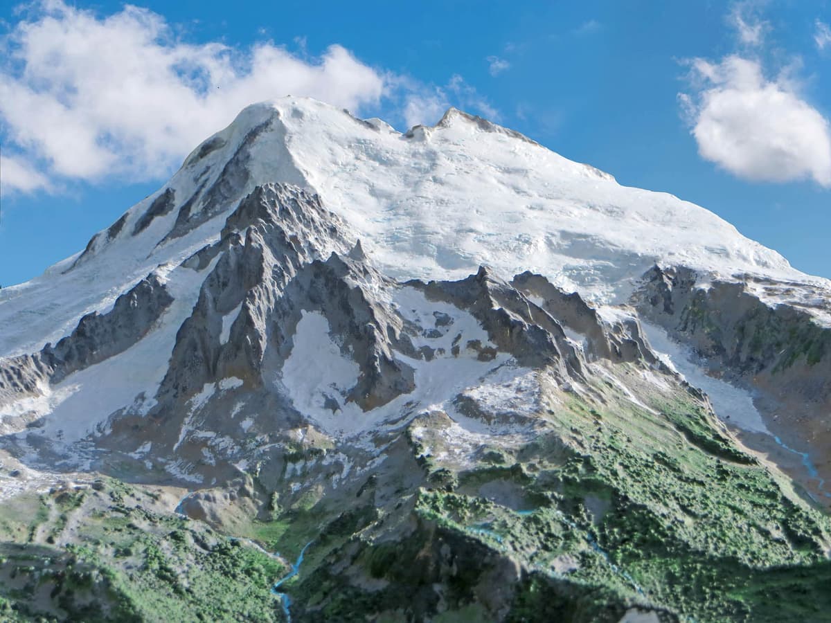 Mount Baker 3D map